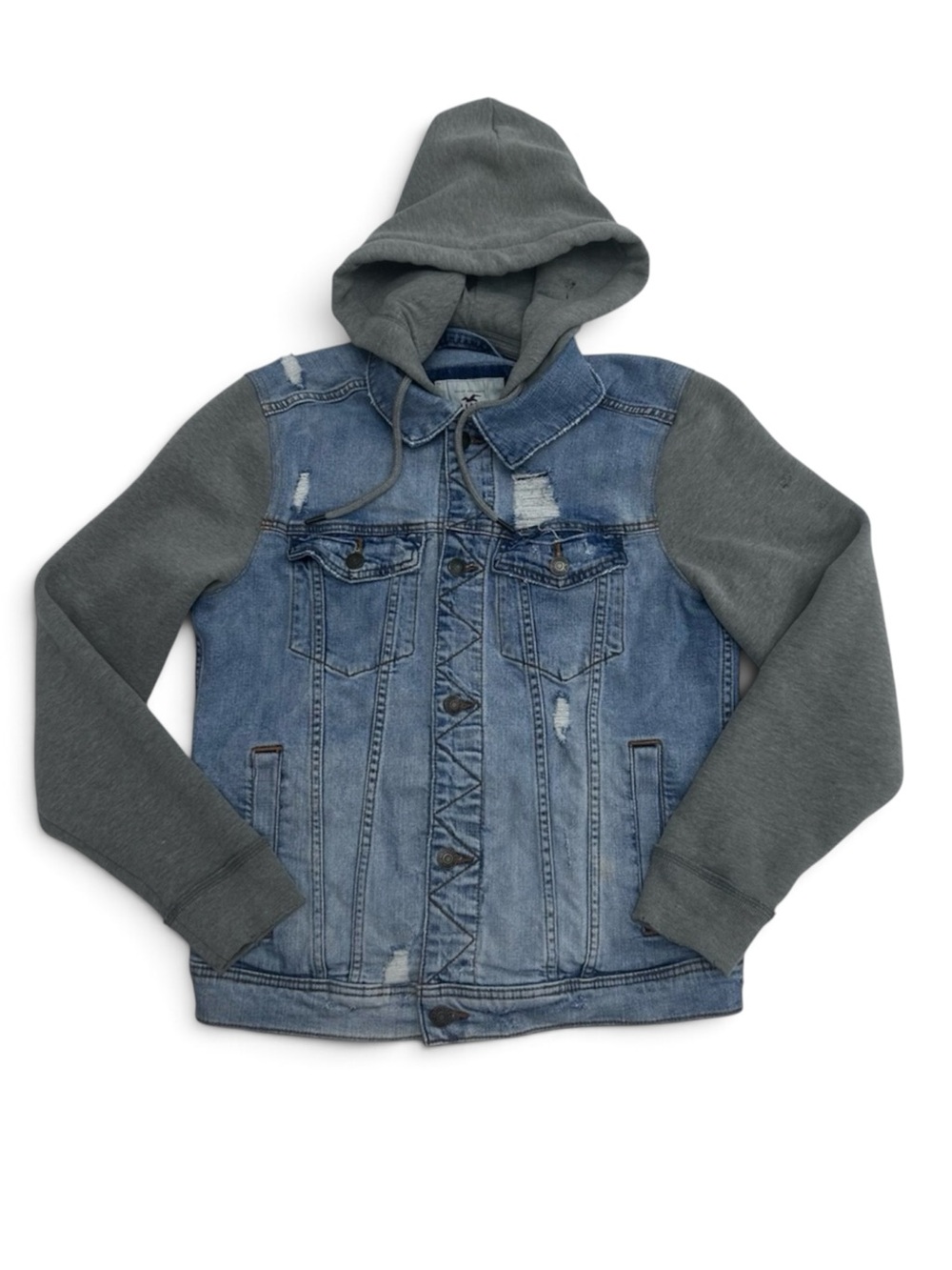 Hollister Jean Jacket Trucker Hoodie Womens small